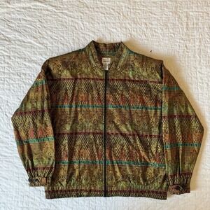 VINTAGE...Halsey Collection Jacket‎ Beaded Gold Egyptian Pharaoh Print